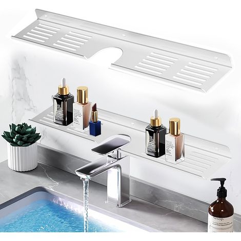 Étagère de rangement pour lavabo, étagère de rangement pour robinet de douche, rangement et organisation d'objets, style 2 (1/5)