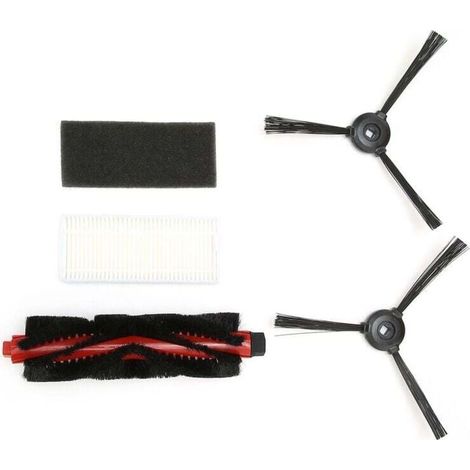 Ensemble de remplacement de filtre de brosse latérale de brosse principale adapté aux pièces de balayeuse Lefant M200/M201/M520M/M571/T700 (1/4)