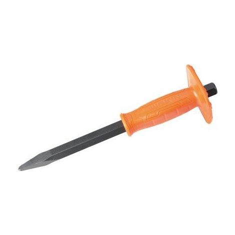 SCALPELLO MURATORE A PUNTA + SALVAMANO 2550 WOKIN - ACCIAIO FORGIATO MM 250X16X4 255010- 3 pezzi