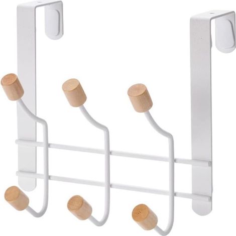 Au-dessus De La Porte Crochet Porte En Métal Porte-manteau Porte-serviettes Suspendu Pour Salle De Bain Chambre À Coucher Cuisine Crochets (1/5)