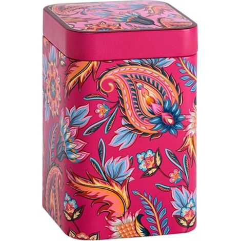 Boite métallique Fireflower rose pour le thé Contenance 100 grs (1/2)