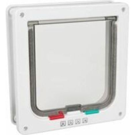 Porte pour chat à 4 voies - Couleur blanche (1/2)