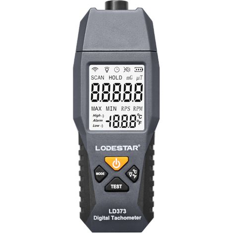 Tachymètre laser numérique LD373, compteur de vitesse sans contact 100–30 000 tr/min, testeur de rotation moteur ventilateur avec écran LCD (1/5)