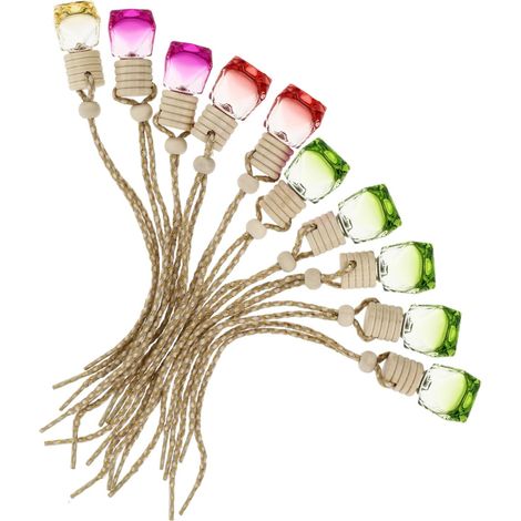 10 pièces Pendentifs Parfum Voiture Verre Bouteilles Suspendues Vides pour (1/5)