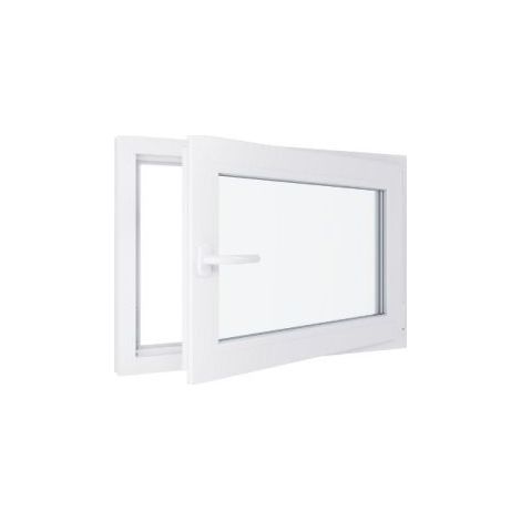 Finestra in PVC - Triplo vetro - Bianco - 900 mmx600 mm cm