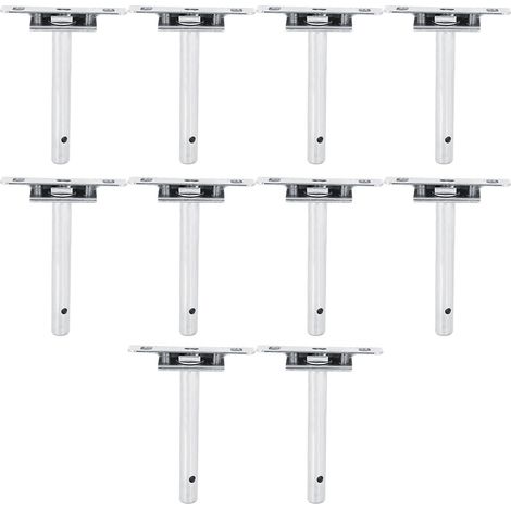 Lot de 10 supports invisibles pour étagère flottante 4 pouces, plaques de fixation murales pour bibliothèque (1/5)