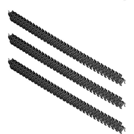 100 pièces reliures à double boucle 34 dents pas 3:1 diamètre 7.9mm capacité 40 feuilles spirale double fil noir (1/5)