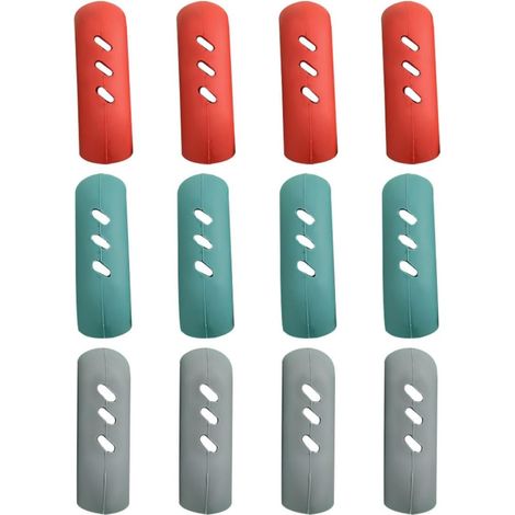 Manchons de Poignée de Casserole en Silicone Anti-brûlure 12 Pièces, Protection Antidérapante pour Ustensiles Cuisine, Usage Quotidien Cuisine (1/5)