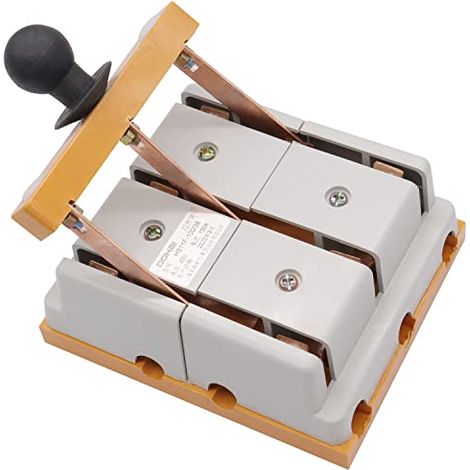 Interrupteur à couteau tripolaire à double direction 100 A 400 V, interrupteur de sécurité pour circuit de commande d'alimentation HS11F-100/38 (1/5)