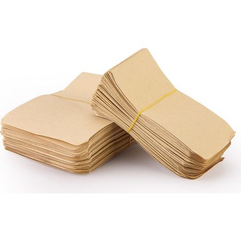 Enveloppes de Sachets Kraft Papier [Lot 100] - Sachets en Papier Kraft pour Stockage Aliments et Semences (6x10cm, 10x17cm, 12x20cm) - Rangement Organisé Cuisine