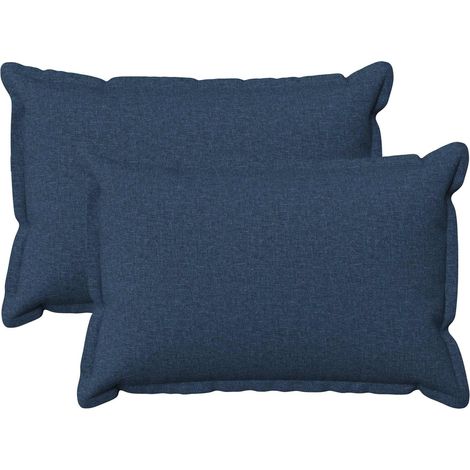 vidaXL Cushion with Pillow HOUTEN 2 pcs Blue Faux Linen (1/5)