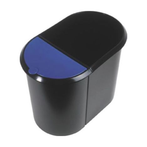 Helit Doppel-Mülltrenner 20,0 + 9,0 l Schwarz Blau (1/4)