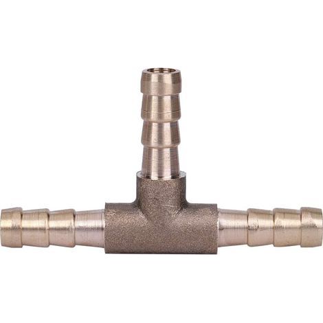 Raccord en laiton de tuyau de carburant de manière à 3 voies en T pour tuyau de gaz à air comprimé(6mm) (1/5)