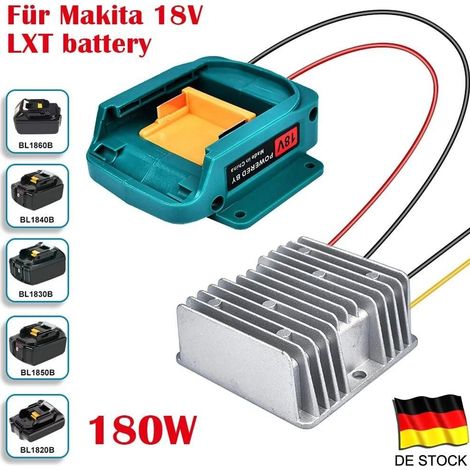 Convertisseur abaisseur 18V vers 12V 180W pour batterie Makita 18V, alimentation stable pour projets auto et accessoires 12V (1/5)