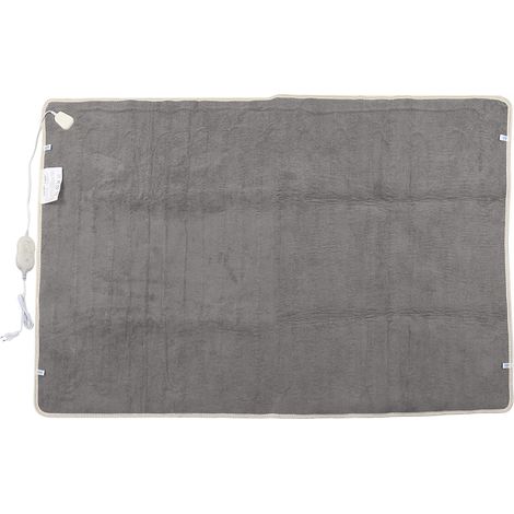 Couverture chauffante électrique 1 touche, chauffe rapide 60s, tapis chauffant doux avec long câble, prise UE 220V, 180x150cm, 140W (1/5)