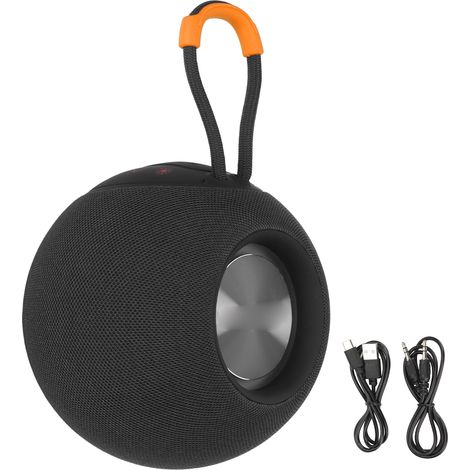 H52 Tragbarer Bluetooth-Lautsprecher mit tiefem Bass, stabiler Verbindung für Computer, Desktop und Mobiltelefon – Schwarz