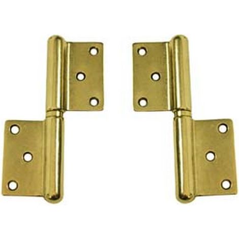 2PZ CERNIERA IN GROSSEZZA IN OTTONE LUCIDO - mm.140 DX