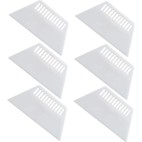 Grattoir pour revêtement mural de voiture, outil de lissage de revêtement mural, outil de lissage des bordures, grattoir de teinte de fenêtre, autocollant mural, papier peint blanc 6 pièces
