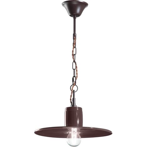 Suspension en céramique émaillée design moderne Land - Marron (1/2)