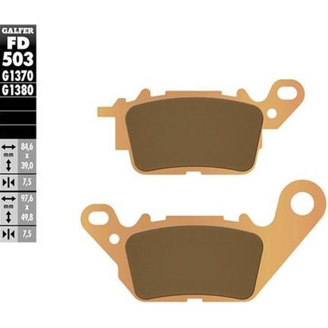 PASTILLAS DE FRENO GALFER KH694 DE METAL SINTERIZADO (DORADO) PARA SCOOTER