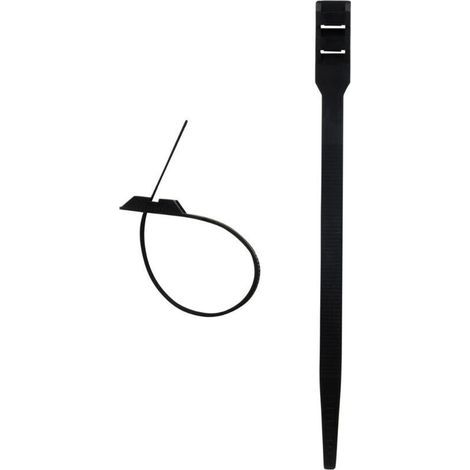 Colliers de câblage noir 9 × 180 mm – Lot de 100 pièces en nylon résistant pour fixation électrique et électronique (1/2)