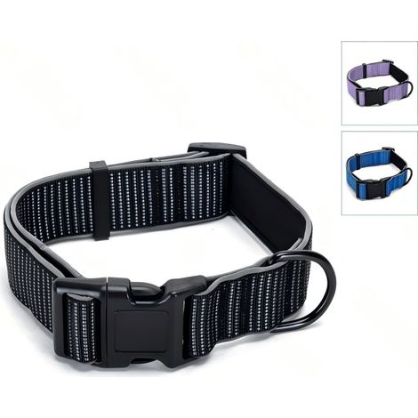 Collier pour chien en nylon réfléchissant ajustable et sécuritaire (1/4)