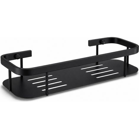 Étagère murale de douche en acier inoxydable 304 noir 34 cm (1/5)