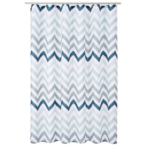 Shower curtain for bathroom, made of waterproof fabric, with eyelets and metal hooks, machine washable, 183 x 183 cm (1/5)