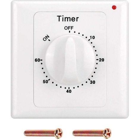 AC 220V High Performance Pump Timer Switch Electronic Control Mechanical Countdown Socket Time Switch - 60 min (1/4)