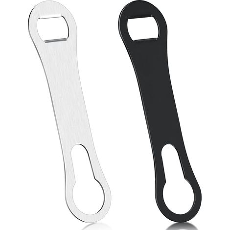 Lot de 2 ouvre-bouteilles plats en métal inoxydable, forme os de chien, accessoire pour barman et cuisine domestique (1/5)