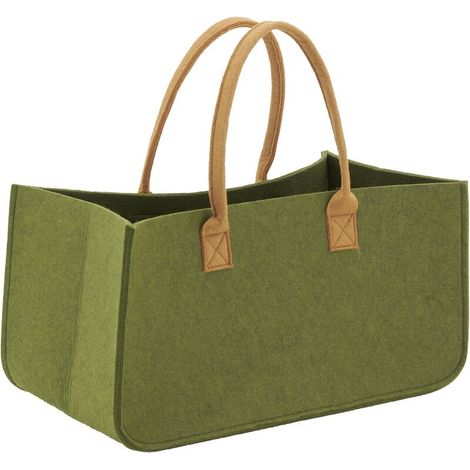 Sac à bûches en feutrine 50 x 25 cm - Sac à bûches en feutrine 50 x 25 cm - Sac à bûches en feutrine 50 x 25 cm (1/2)