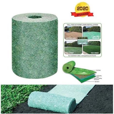 10 Fuß Rolle Rasensamenmatte, biologisch abbaubare Rasenanbaumatte, Rasensamenmatte, Gartendünger, Picknick-Garten-Rasenpflanzmatte (3×0,2 m) (1/5)