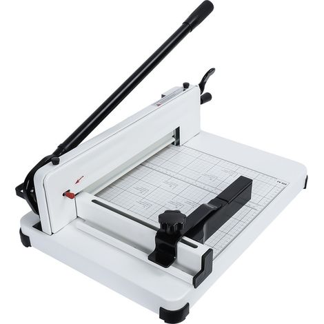 Coupe-papier robuste, massicot à guillotine avec capacité de 100 feuilles, rail de protection et verrouillage de lame, Peut couper le papier, le PVC, le cuir et le tissu, 70×39×33.5cm (1/5)