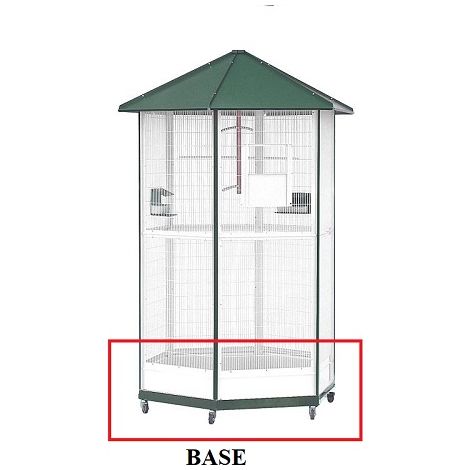 Base fogli zincata per gabbia modulare a 6 lettere con ruote.