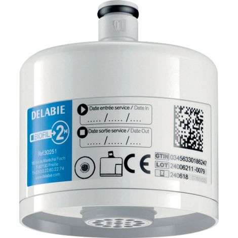 Filtre Delabie pour lavabo BIOFIL 2M non stérile, jet centré (10 pièces) (1/2)