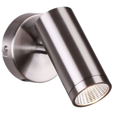 Faretto BOGARD I da parete  nichel opaco 230V LED 5W 40°  3000K