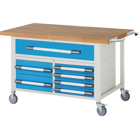 eurokraft pro, Établi mobile série 8000, sur piétement, 7