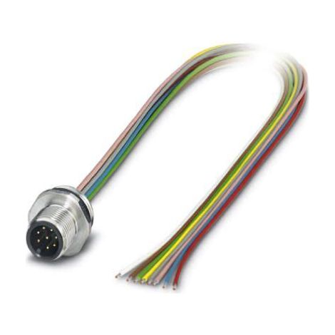 Câble d'actionneur Phoenix Contact 1 conducteurs , M12 Mâle pré-câblé, 500mm ( Prix pour 1 )