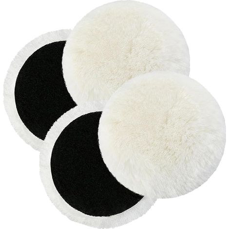4PCS Pad Polissage Laine D’agneau 125 mm, Tampons de Polissage de 125 mm, Disque de Polissage 125mm pour Kit Polissage Voiture, Polish Voiture et Surfaces Multiples (1/5)