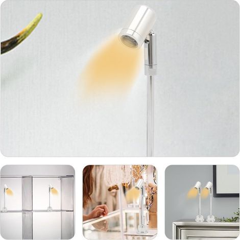 Mini LED Spot Lumière de Cabinet et Vitrine pour Bijoux - 5V USB, Aluminium (1/5)