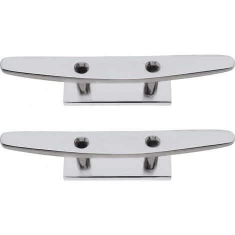 CCYKXA  2pcs 4 Inch 316 Stainless Steel 2 Hole Mooring Cleats for Securing Boat Docks