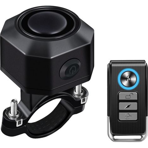 MUMU USB-C Wireless Remote Control Bicycle Alarm System Waterproof Anti-theft Vibration Alarm for Motorcycle Scooter