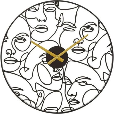 Wanduhr mauro ferretti Metall schwarz 50 cm
