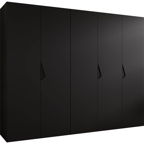 Armoire Hartford 621, Noir, 202x250x52cm, Portes d'armoire: Avec des charnières, Nombre d'étagères: 0 (1/5)