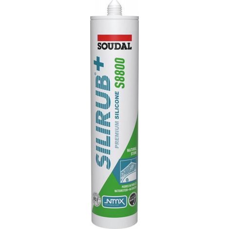 Silirub Ma Silicone 300Ml Naturale Pietra Bianca Soudal (Per 15)
