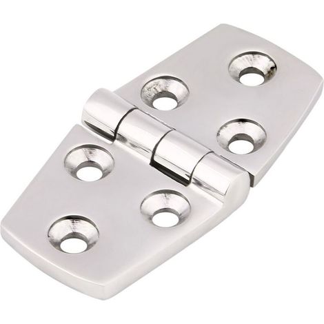 Charnière de porte affleurante en acier inoxydable pour porte de cabine de bateau marin 76 x 38 mm (1/5)