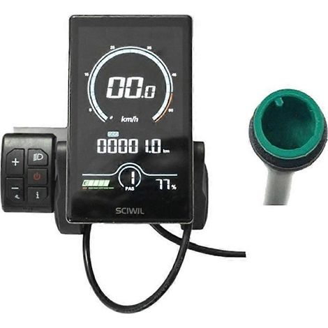 Compteur pour vélo électrique SCIWIL SRM818X SR-M818X avec écran LCD et connecteur étanche (1/5)