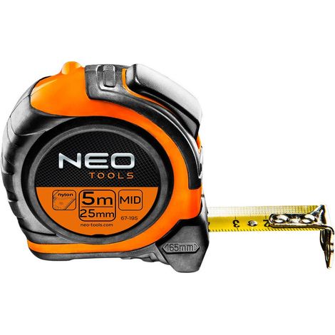 Neo Tools Maßband aus Stahl 5 m magnetisch