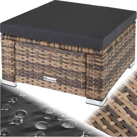Pouf en résine tressée -
