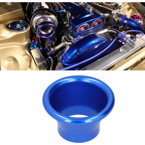 Adaptateur de Turbo à Entrée d'Air Froid 66mm en Aluminium CNC Bleu pour Modification Auto